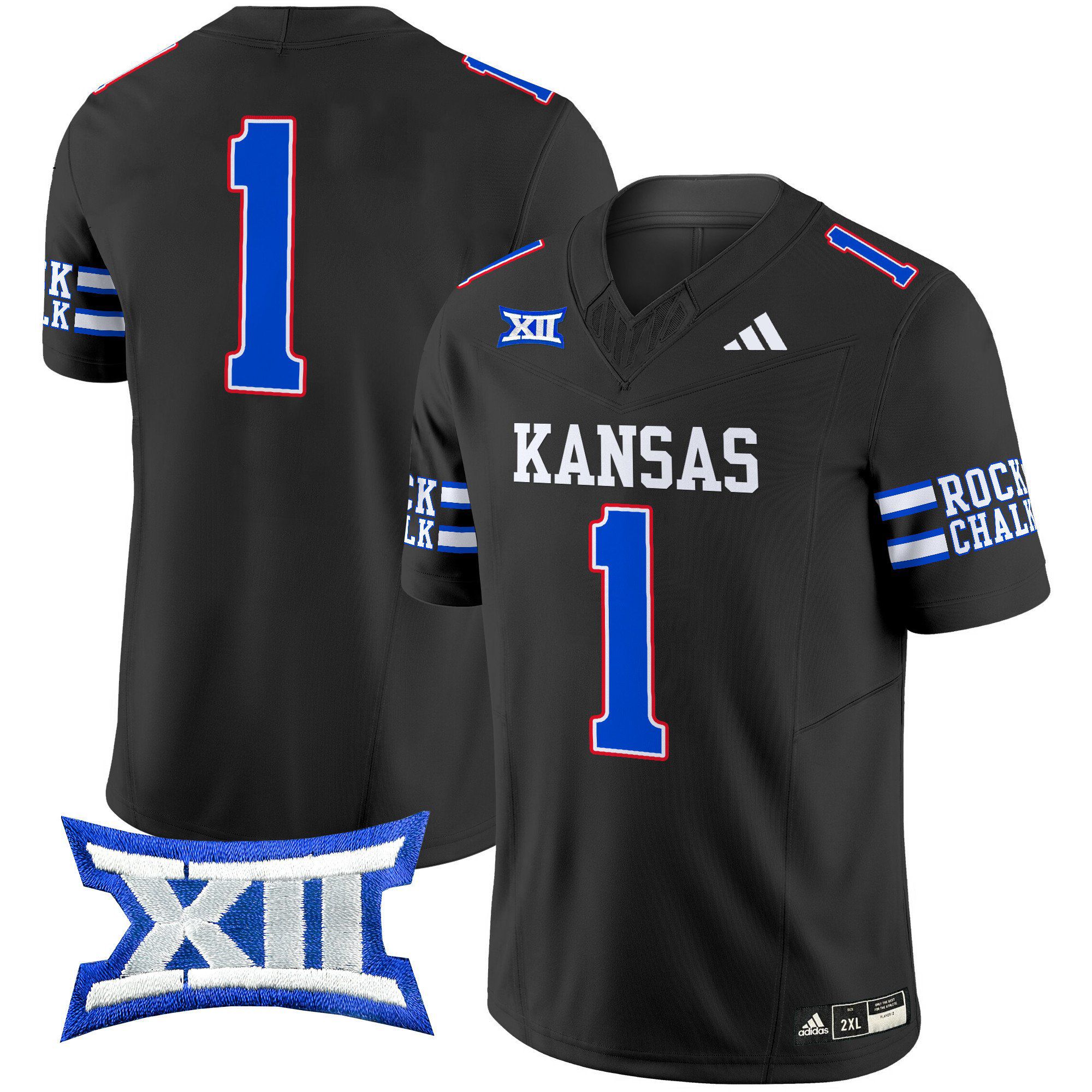 Men Kansas Jayhawks #1 No Name Black 2024 Vapor Limited NCAA Jersey->indianapolis colts->NFL Jersey